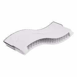 VidaXL 372982, Taille enfant / adulte, Matelas à ressorts, Moyen, Noir, Blanc, Polyester, Polyester