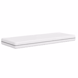 VidaXL 373042, Taille enfant / adulte, High density foam mattress, Moyen, Gris, Blanc, Polyester, Polyester