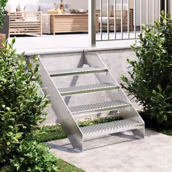 vidaXL Escalier en caillebotis 70x24x7 cm acier galvanisé