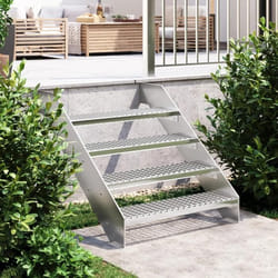 vidaXL Escalier en caillebotis 80x24x7 cm acier galvanisé