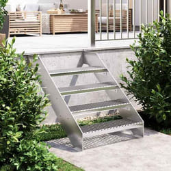 vidaXL Escalier en caillebotis 70x24x7 cm acier galvanisé