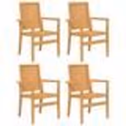 vidaXL Ensemble à manger de jardin 5pcs Bois de teck massif