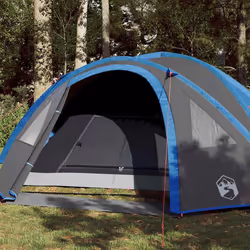 vidaXL Tente de camping à dôme 4 personnes bleu imperméable