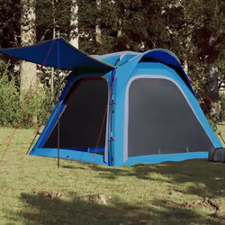 vidaXL Tente de camping 4 personnes bleu libération rapide imperméable
