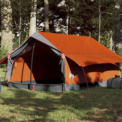 Vidaxl - Tente de camping 2 personnes gris et orange imperméable