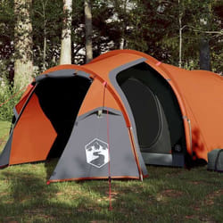vidaXL Tente de camping tunnel 2 personnes orange imperméable