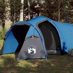 vidaXL Tente de camping tunnel 3 personnes bleu imperméable