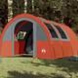 vidaXL Tente de camping tunnel 4 personnes gris et orange imperméable