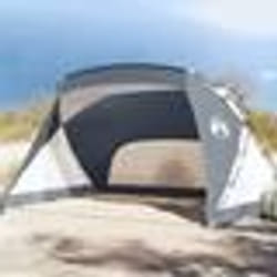 vidaXL Tente de plage gris 274x178x170/148 cm 185T polyester