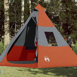 vidaXL Tente de camping tipi 7 personnes orange imperméable