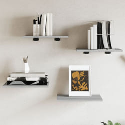 Tagères murales 4 pcs sonoma gris 40x30x1,5 cm bois ingénierie