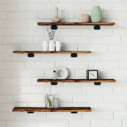 Tagères murales 4 pcs chêne fumé 60x10x1,5cm bois d'ingénierie Vidaxl
