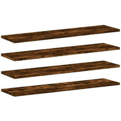 Tagères murales 4 pcs chêne fumé 80x20x1,5cm bois d'ingénierie Vidaxl