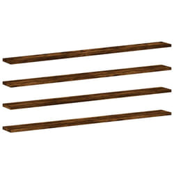 Vidaxl - tagères murales 4pcs chêne fumé 100x10x1,5cm bois d'ingénierie