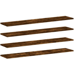 Tagères murales 4pcs chêne fumé 100x20x1,5cm bois d'ingénierie Vidaxl