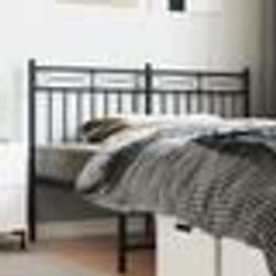 vidaXL Tête de lit métal noir 135 cm