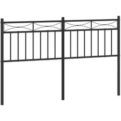 Vidaxl - Tête de lit métal noir 140 cm