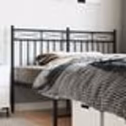 vidaXL Tête de lit métal noir 150 cm
