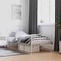 vidaXL Cadre de lit métal sans matelas avec pied de lit blanc 90x200cm - 90 x 200 cm