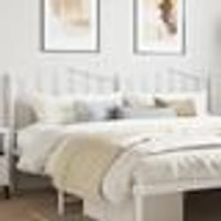 vidaXL Tête de lit métal blanc 180 cm