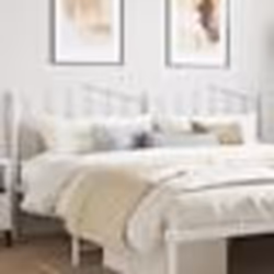 vidaXL Tête de lit métal blanc 200 cm
