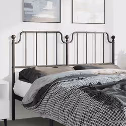 VidaXL 373921 tête de lit et pied de lit Noir