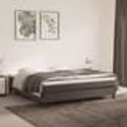 vidaXL Cadre de lit métal sans matelas avec pied de lit blanc 90x200cm - 90 x 200 cm