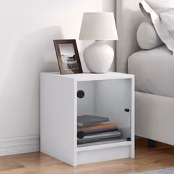 VidaXL 836343 Table de nuit et table de chevet Blanc