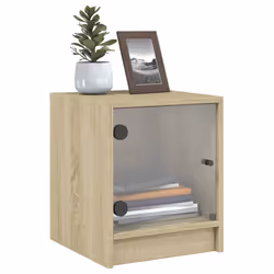 VidaXL 836348 Table de nuit et table de chevet Chêne - Vue supplémentaire 4