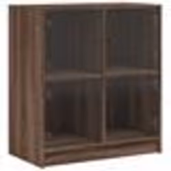 vidaXL Armoire latérale avec portes en verre chêne marron 68x37x75,5cm
