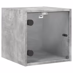 VidaXL 836469, Couleur du béton, Verre, Bois, 60 kg, 350 mm, 370 mm, 350 mm