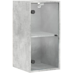 Armoire murale avec portes en verre gris béton 35x37x68,5 cm vidaXL