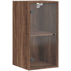 Armoire murale avec portes en verre chêne marron 35x37x68,5 cm Vidaxl