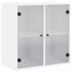 vidaXL Armoire murale avec portes en verre blanc 68x37x68,5 cm