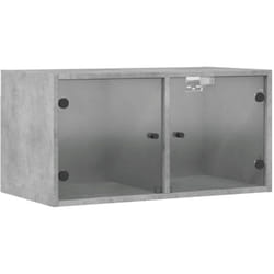Armoire murale avec portes en verre gris béton 68,5x37x35 cm Vidaxl