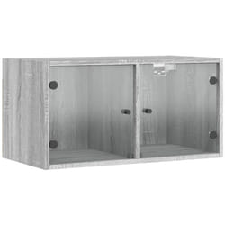 Armoire murale avec portes en verre sonoma gris 68,5x37x35 cm Vidaxl