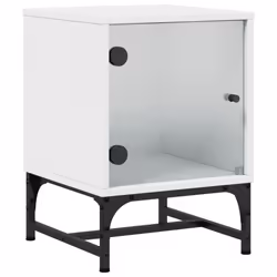 VidaXL 836518, Blanc, Verre, Acier, Bois, 60 kg, 350 mm, 370 mm, 500 mm