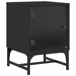 VidaXL 836520, Noir, Verre, Acier, Bois, 60 kg, 350 mm, 370 mm, 500 mm