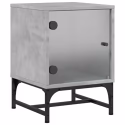 VidaXL 836524, Couleur du béton, Verre, Acier, Bois, 60 kg, 350 mm, 370 mm, 500 mm