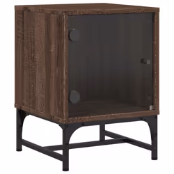 VidaXL 836530, Chêne, Verre, Acier, Bois, 60 kg, 350 mm, 370 mm, 500 mm