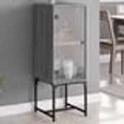 vidaXL Armoire latérale avec porte en verre sonoma gris 35x37x100 cm