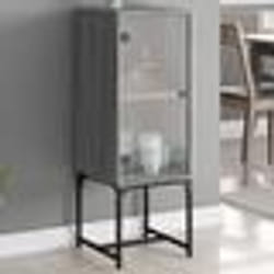 vidaXL Armoire latérale avec porte en verre sonoma gris 35x37x100 cm