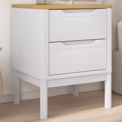 Cette table de chevet au design élégant est un supplément intemporel à votre décoration intérieure. Bois de pin massif : le b ...