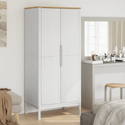 Garde-robe floro blanc 77x53x171 cm bois massif de pin Vidaxl