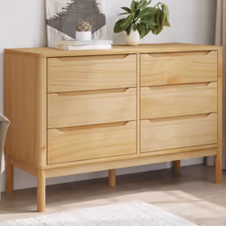 Cette commode classique, au look intemporel, est conçu pour être un excellent supplément à votre maison. Bois de pin massif : ...