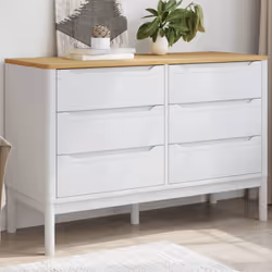 Cette commode classique, au look intemporel, est conçu pour être un excellent supplément à votre maison. Bois de pin massif : ...
