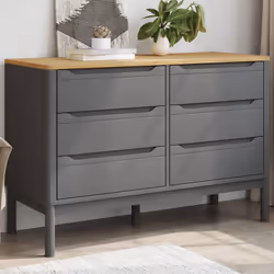 Cette commode classique, au look intemporel, est conçu pour être un excellent supplément à votre maison. Bois de pin massif : ...