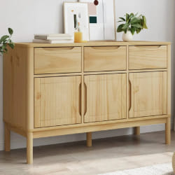 vidaXL FLORO - Buffet marron cire 114x43x74 cm