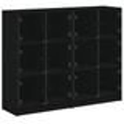 vidaXL Bibliothèque avec portes noir 136x37x109 cm bois d'ingénierie