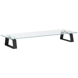 Vidaxl - Support de moniteur noir 60x20x8 cm verre trempé et métal